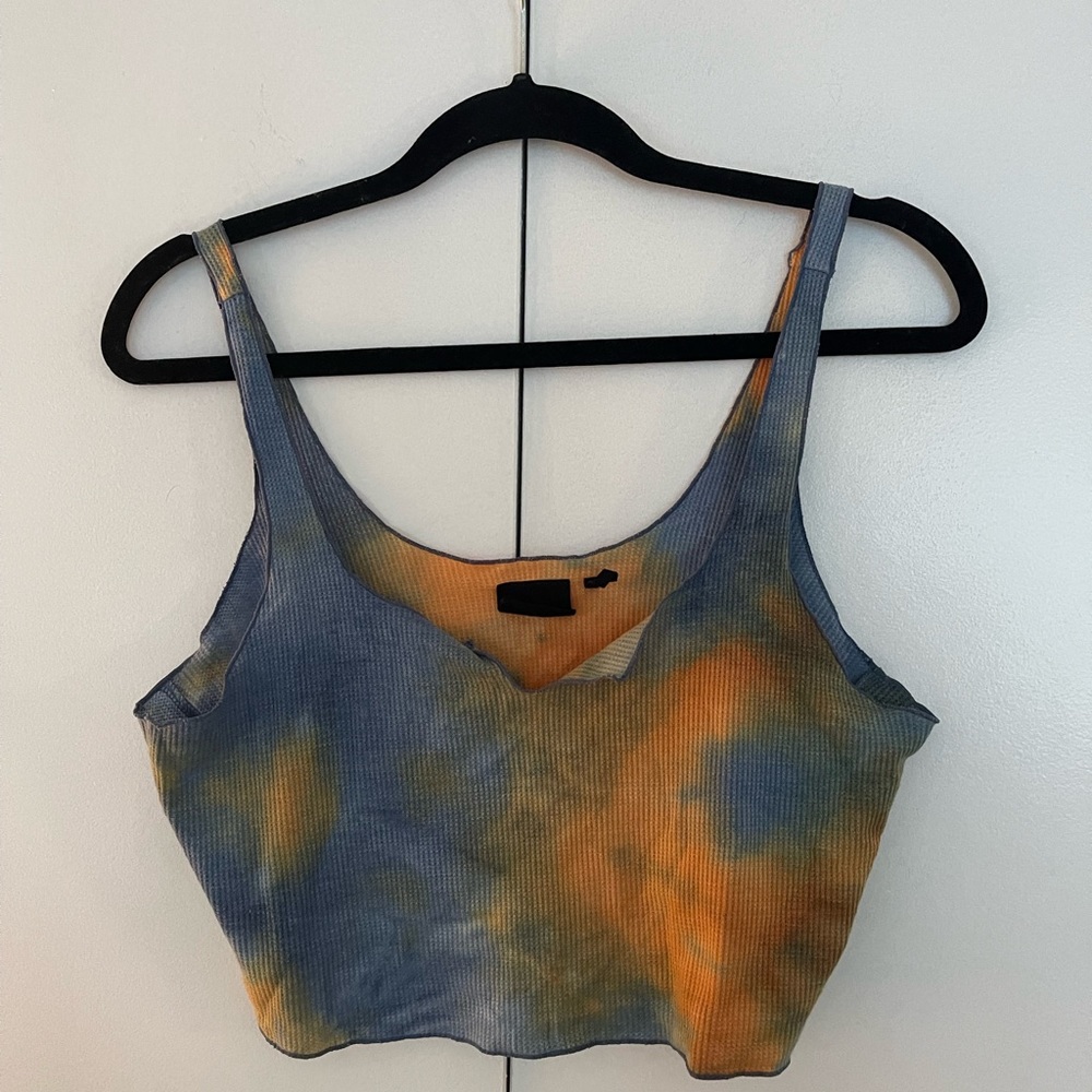 blue and orange uo tank top